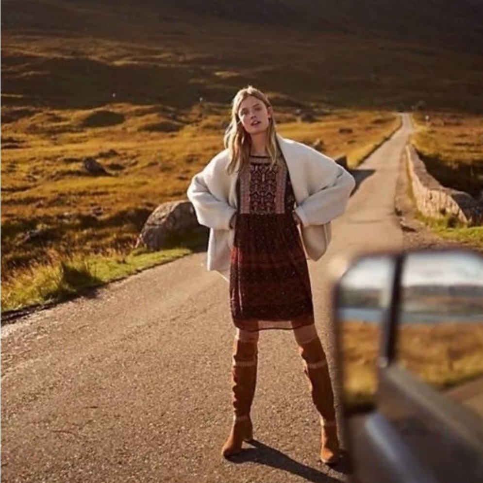 Anthropologie Boho Midi Dress